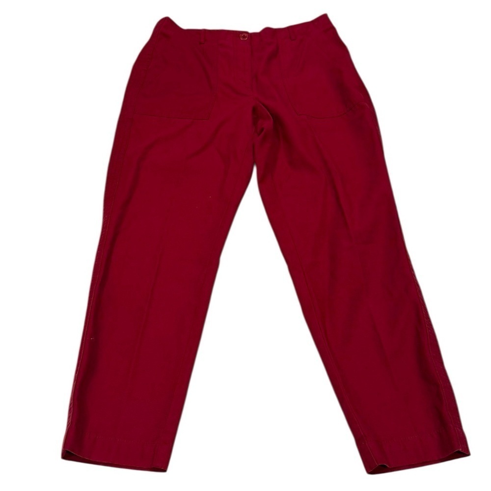 Talbots Slim Cargo Pant Red Pockets Women’s Size 10